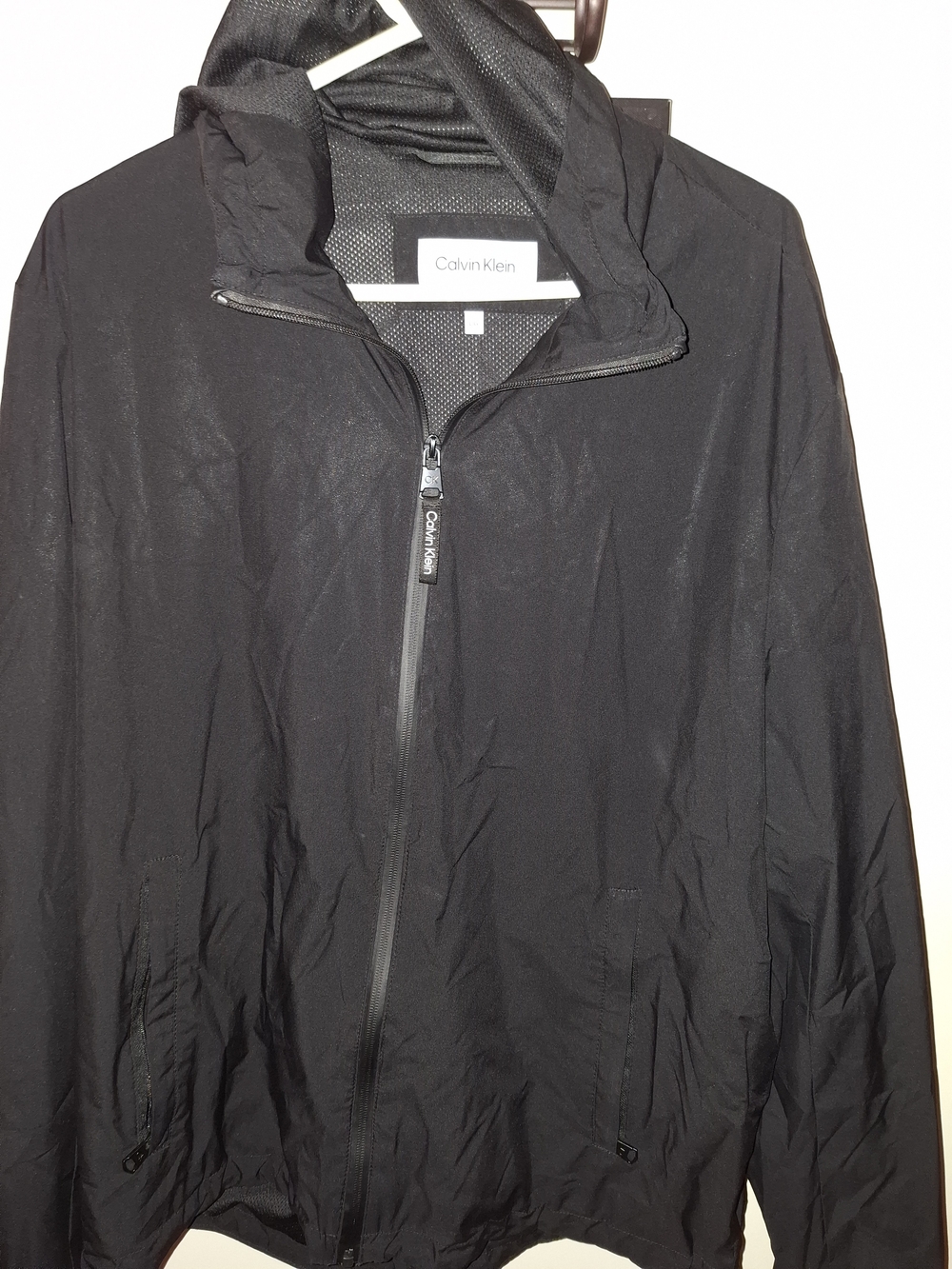 Calvin Klein Men's Black Hooded Lightweight Jacket